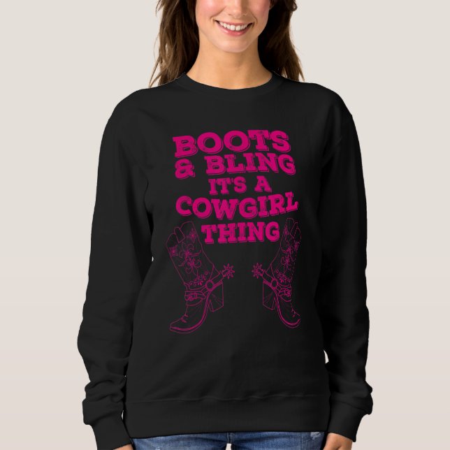 Cowgirl Boots Bling Women Cute Kärlek Land Life T Shirt (Framsida)