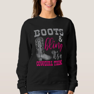 Cowgirl Boots Bling Women Cute Kärlek Land Life T Shirt