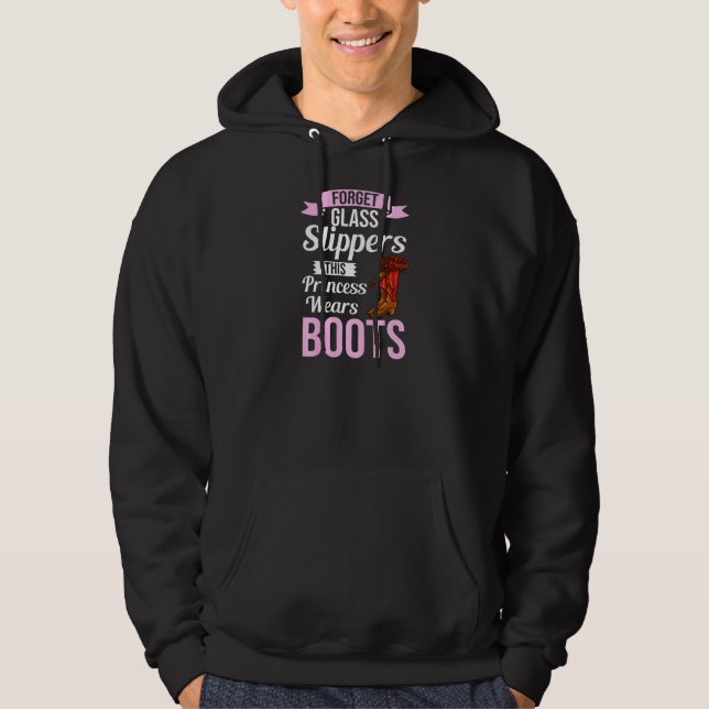 Cowgirl Boots citotes Party Horse Hoodie (Framsida)