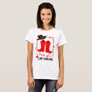 Cowgirl Boots Cute Line Dancing Theme Graphic T Shirt