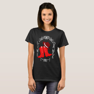 Cowgirl Boots Cute Line Dancing Theme Graphic Tee