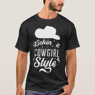 Cowgirl Boots Land Music Line Dancing Horse T Shirt