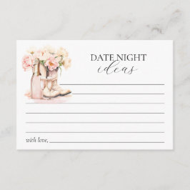 Cowgirl Boots Möhippa Bride Date Night Ideas Rådkort