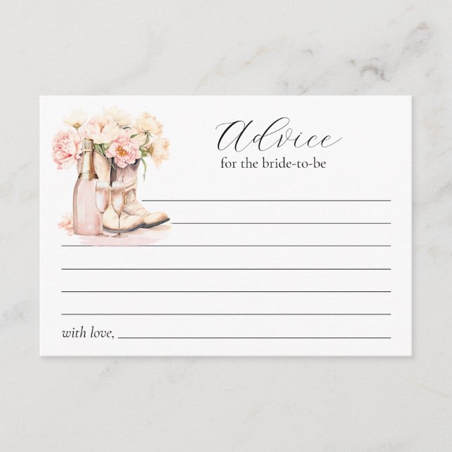 Cowgirl Boots Möhippa Bride to be Advice Rådkort (Framsida)