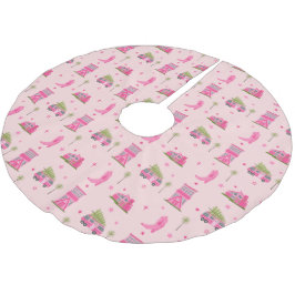 Cowgirl Boots Rosa jul Camper Modern Julgransmatta Borstad Polyester