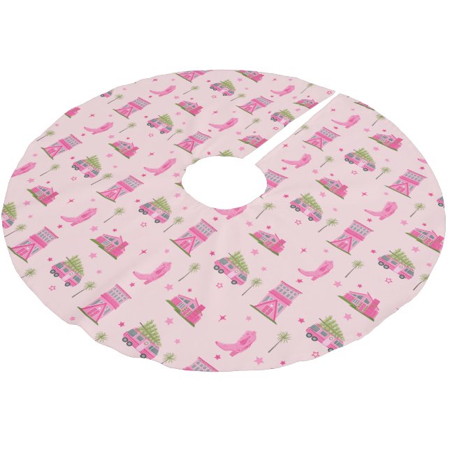 Cowgirl Boots Rosa jul Camper Modern Julgransmatta Borstad Polyester (Vinklad)