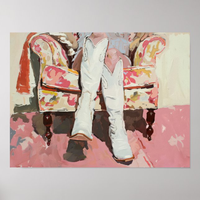 Cowgirl Boots Skriv ut Poster (Framsidan)