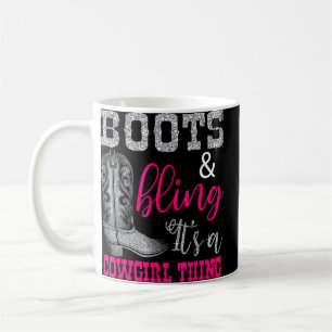Cowgirl Boots som slog ner sin Cowgirl Sak Land Li Kaffemugg