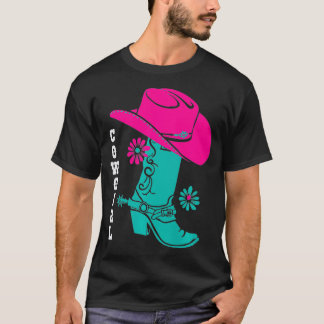 Cowgirl Boots Western Rodeo Cowgirl Cowboy T Shirt