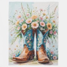 Cowgirl Bouquet Fleece Blanket | Western startsida