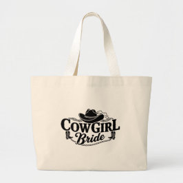 Cowgirl Bride Tote Bag Jumbo Tygkasse