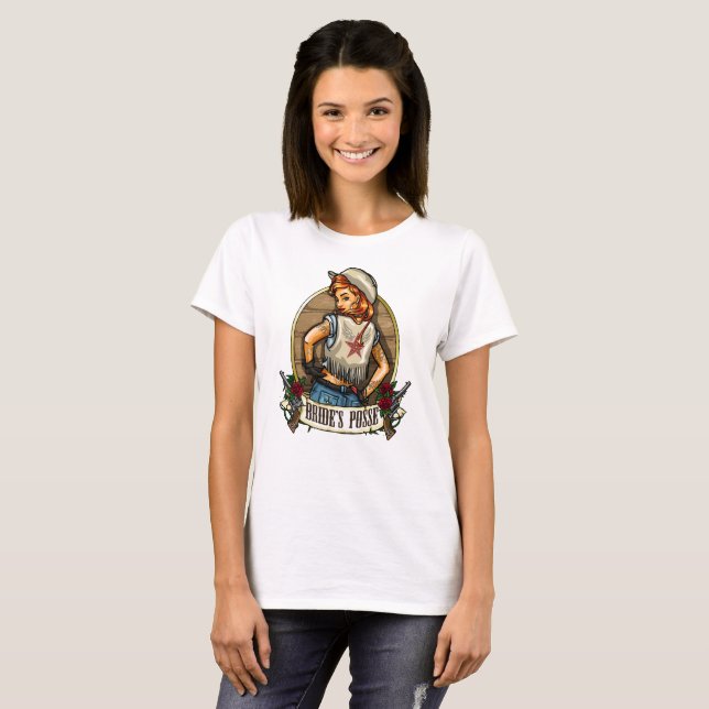 Cowgirl Brides Posse Tee Shirt (Hel framsida)