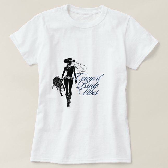 Cowgirl Bridesmaid T Shirt (Design framsida)