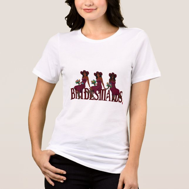 Cowgirl Bridesmaid Vibes T-shirt (Framsida)