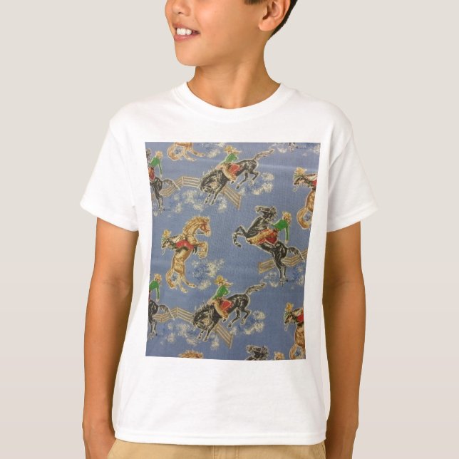 Cowgirl Bronc Rider T Shirt (Framsida)
