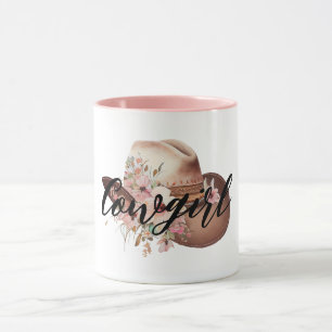Cowgirl Brown western Cowboy Hat Mugg