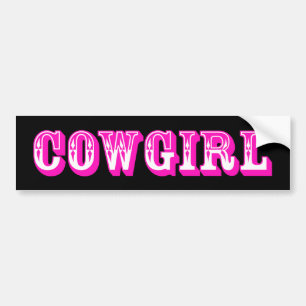 "Cowgirl" Bumper Sticker Bildekal