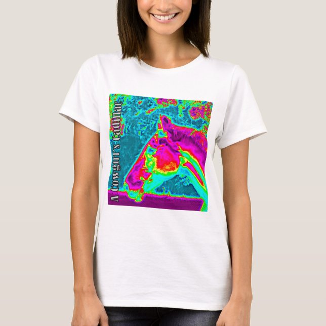 Cowgirl Cadillac T Shirt (Framsida)