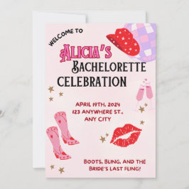 Cowgirl Chic Bachelorette Invitation Inbjudningar