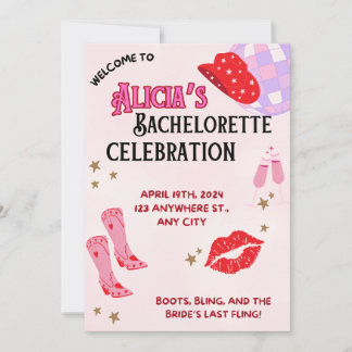 Cowgirl Chic Bachelorette Invitation Inbjudningar