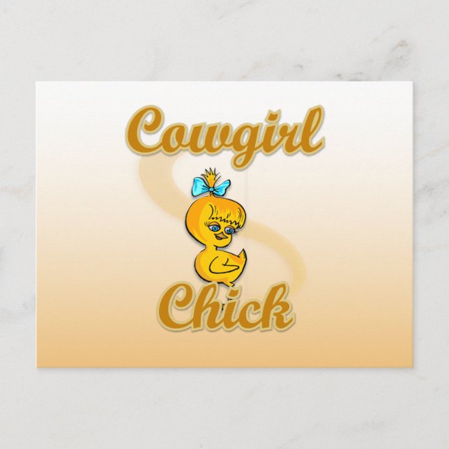 Cowgirl Chick Vykort (Framsida)