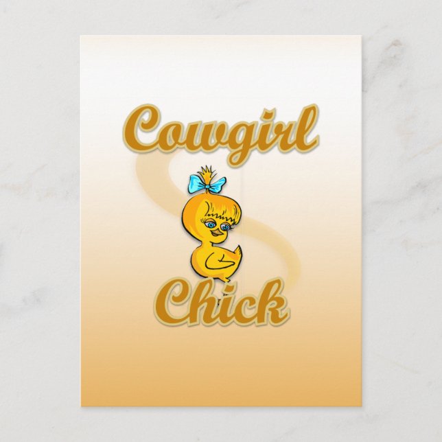 Cowgirl Chick Vykort (Framsida)