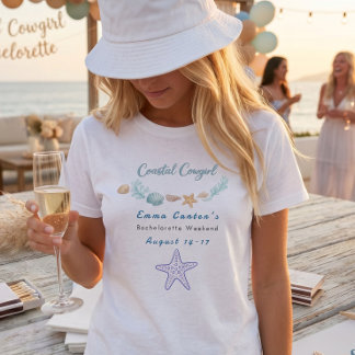 Cowgirl Coastal möhippa veckoparty T Shirt