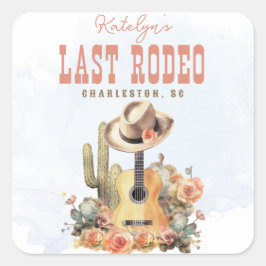 Cowgirl Country Sista Rodeo Sängkammarweekend Fyrkantigt Klistermärke