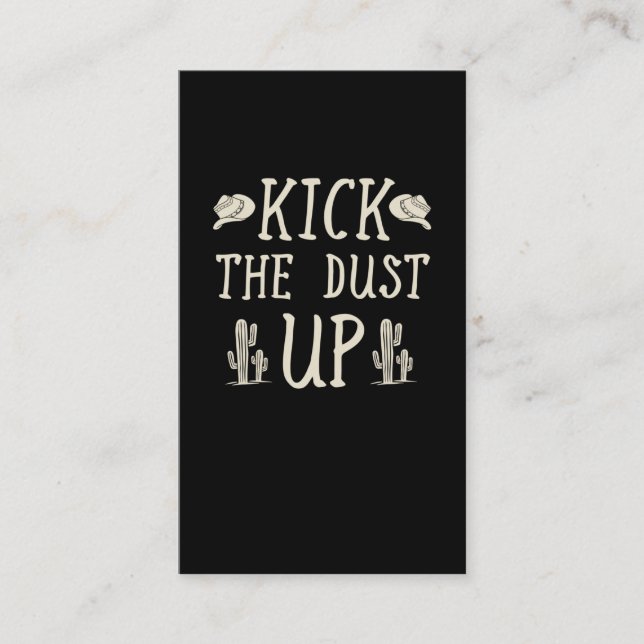 Cowgirl Cowboy Westernare Land Music Älskare Visitkort (Framsida)