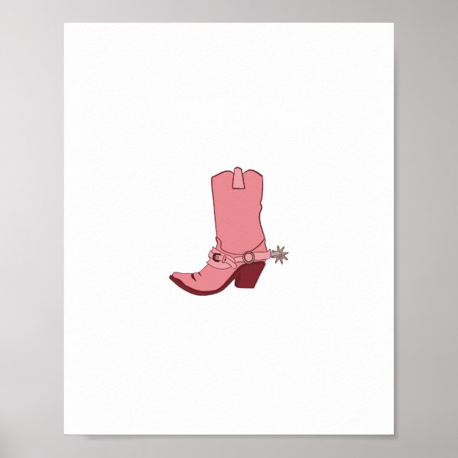 Cowgirl, cowboystövel tema  poster (Framsidan)
