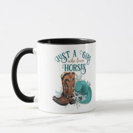 Cowgirl cowboystövlar som Girl Kärlek-hästar namn Mugg