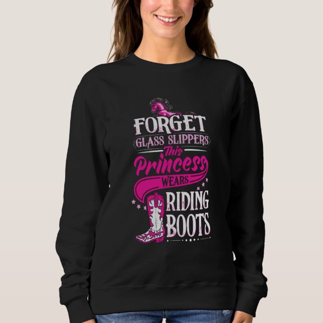 Cowgirl   Cowgirl  Riding Boots Cowgirls T Shirt (Framsida)