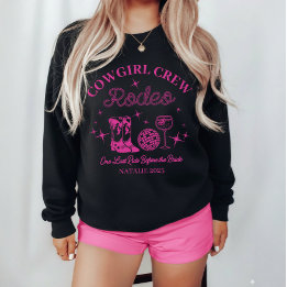 Cowgirl Crew Rodeo Personlig Bachelorette Party T Shirt