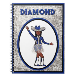Cowgirl Dancer Blue Silver bärbar dator #1 Anteckningsbok