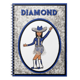 Cowgirl Dancer Blue Silver bärbar dator #2 Anteckningsbok