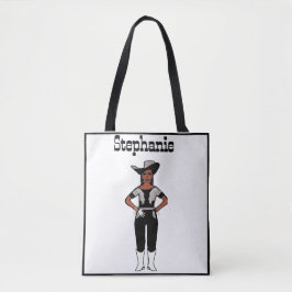 Cowgirl Dancer Tote Black Silver Fringe A Tygkasse
