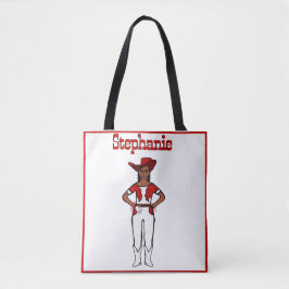 Cowgirl Dancer Tote White Red Fringe A Tygkasse