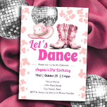 Cowgirl Disco 21st Birthday ROSA Dance Inbjudningar<br><div class="desc">Vuxen temat Disco Cowgirl westerna land party. Tillgänglig som digital nedladdningsutskrift. Underbar för vilken säsong som helst. Anpassningsbar,  personlig,  redigerbar nedladdning,  rhinestone rosa disco vuxen party</div>