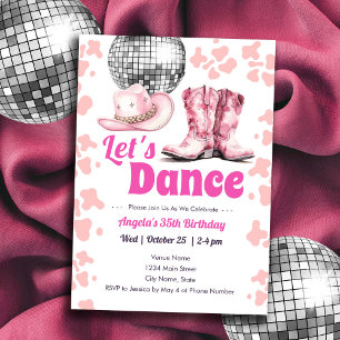 Cowgirl Disco 35e Birthday ROSA Dance Inbjudan