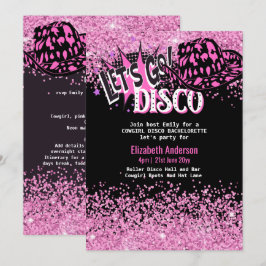 Cowgirl Disco Bachelorette Lets Go Last Ride Rodeo Inbjudningar