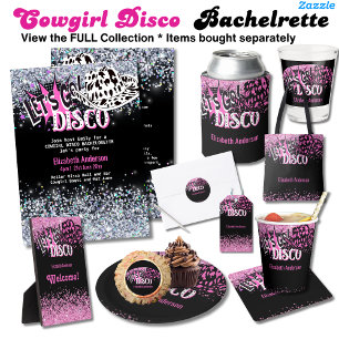 Cowgirl Disco Bachelorette Lets Go Last Ride Rodeo Inbjudningar