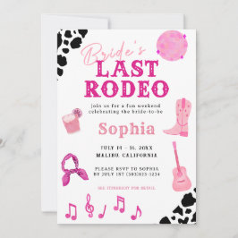 Cowgirl Disco Last Rodeo Bachelorette-inbjudan Inbjudningar
