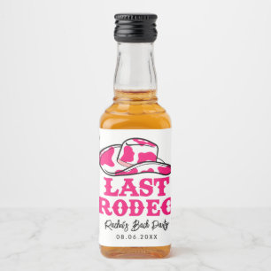 Cowgirl Disco Last Rodeo Bachelorette Spritflaskor Etikett