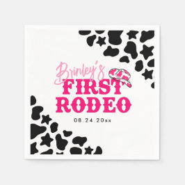 Cowgirl Disco Rosa First Rodeo Pappersservett