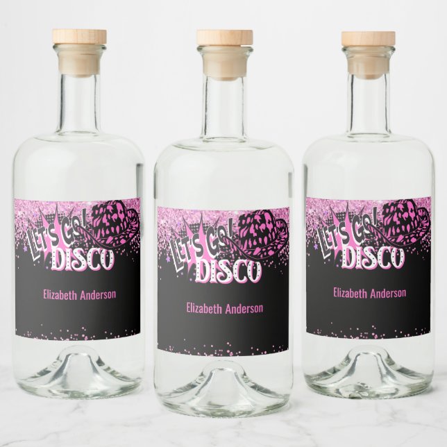 Cowgirl Disco Sällskapsfest Sista Ritten Rodeo Spritflaskor Etikett (Flaskor)