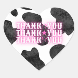 Cowgirl Disco Tack Heart Sticker Hjärtformat Klistermärke