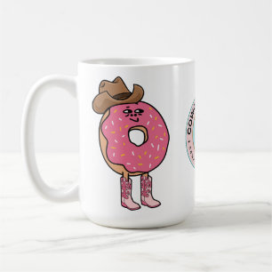 Cowgirl Donut, Rosa Sprinkles Kaffemugg