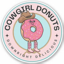 Cowgirl Donut, Rosa Sprinkles Klistermärken