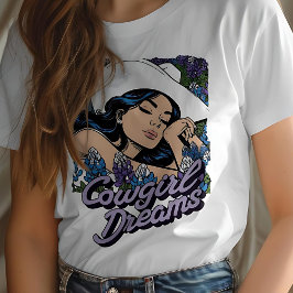 Cowgirl Dreams Bluebonnet Fält Western Shirt T Shirt