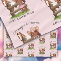 Cowgirl Dreams kan Kom True Rosa Fleece Blanket